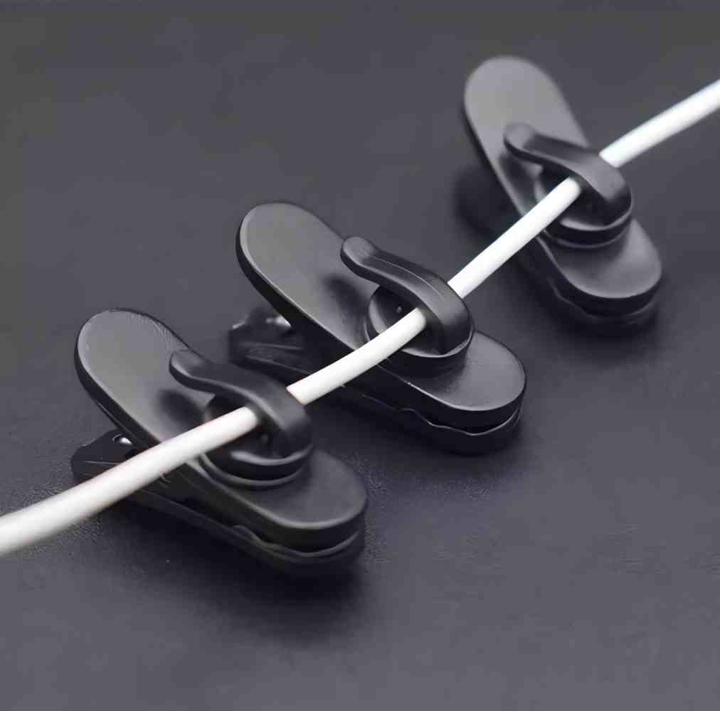 10 clips giratorios para cable - Headphone Stand Desk reseña y precio